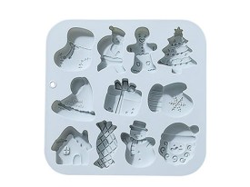 Molde silicona 11 figuras de Navidad